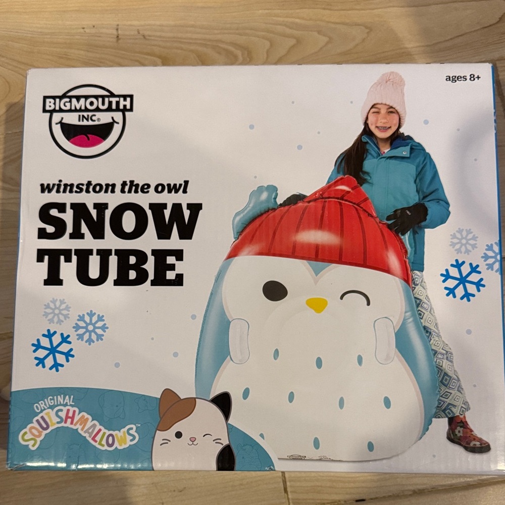 BigMouth x Squishmallows Heavy Duty Inflatable Snow Tube for Kids and Adults